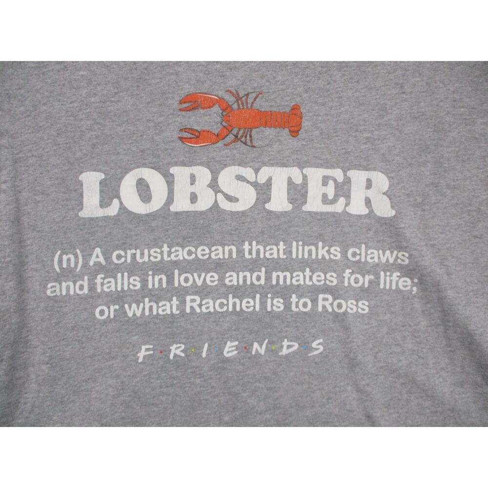 Friends Heather Gray Stylish Trendy Crop Top T-Shirt Size M